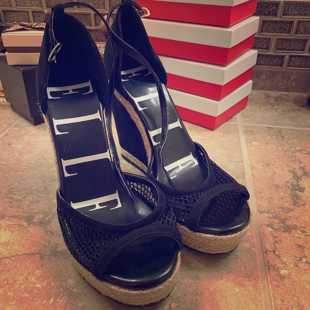 Elle high wedge sandals